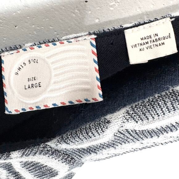 Anthropologie 9-H15 STCL Geometric Mini Dress Open Back Button Detail Gray Large - Picture 2 of 10